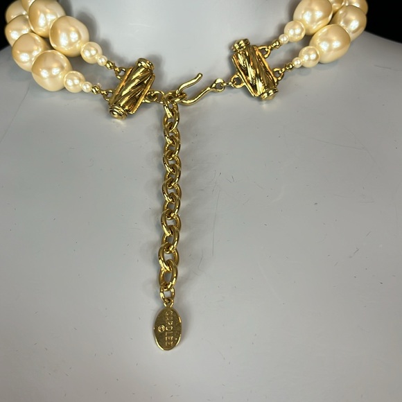 Stunning CAROLEE Double Strand Chunky Pearl Necklace - Picture 4 of 10